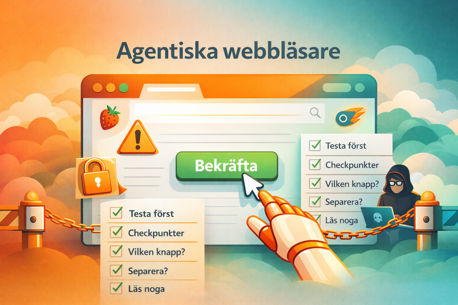 Agentiska webbläsare: Strawberry, Perplexity Comet, OpenAI Atlas och Claude Computer Use – vad kan de göra (och när bör du backa sakta ut ur rummet)?