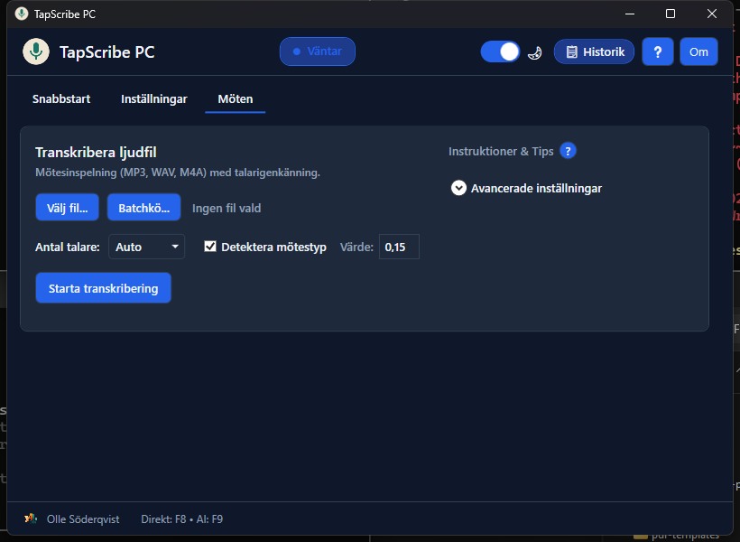 Mötestranskribering