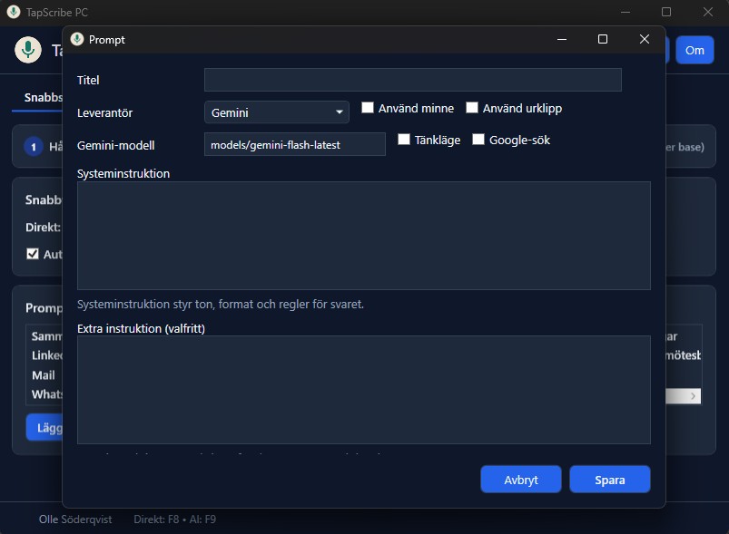 Anpassningsbara röstprompter